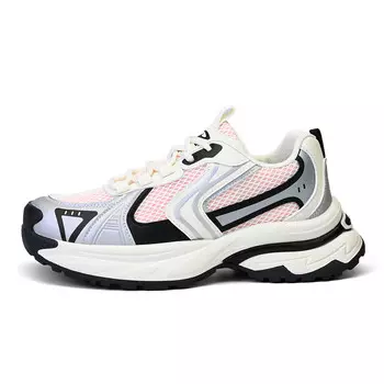 Кроссовки женские толстые низкие бежевый/розовый Deerway