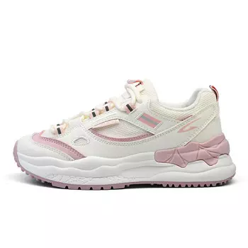 Кроссовки женские толстые низкие бежевый/розовый Deerway