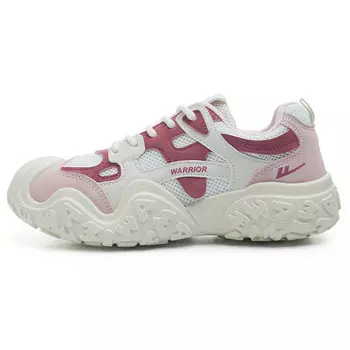 Кроссовки женские толстые низкие бежевый/розовый Warrior
