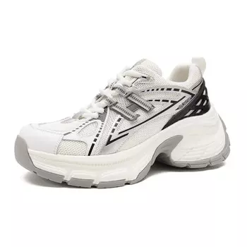 Кроссовки женские толстые низкие бежевый Safiya