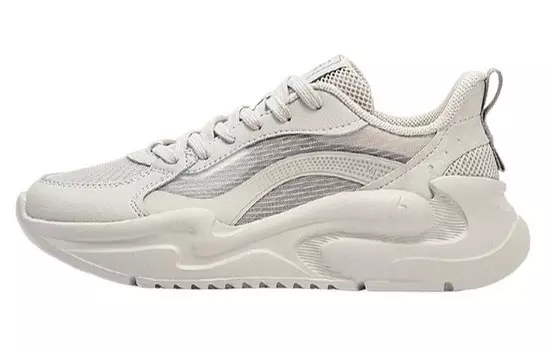 Кроссовки женские толстые низкие бежевый/серый 361°