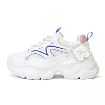 Кроссовки женские толстые низкие бежевый/синий Deerway