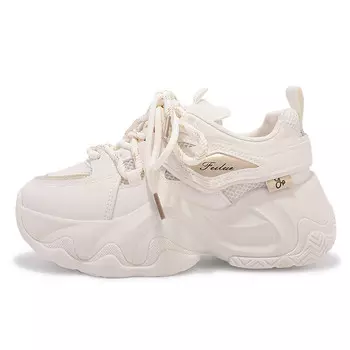 Кроссовки женские толстые низкие бежевый Snxr