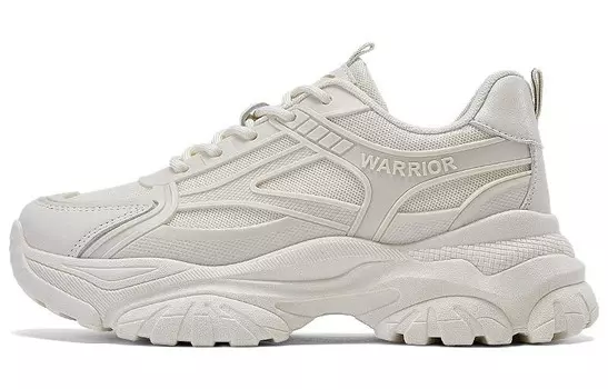 Кроссовки женские толстые низкие бежевый Warrior