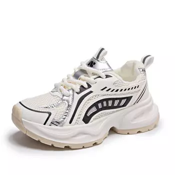 Кроссовки женские толстые низкие Bingo Duck, белый/черный