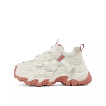 Кроссовки женские толстые низкие Boerdiqi, белый/красный