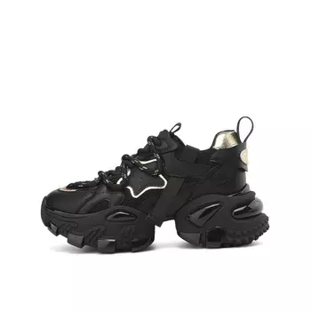 Кроссовки женские толстые низкие Boerdiqi, черный