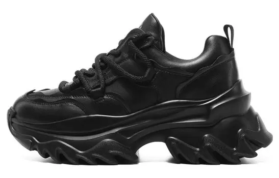 Кроссовки женские толстые низкие Bosssunwen, черный