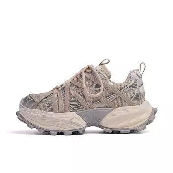 Кроссовки женские толстые низкие Burgely, цвет Gunmetal