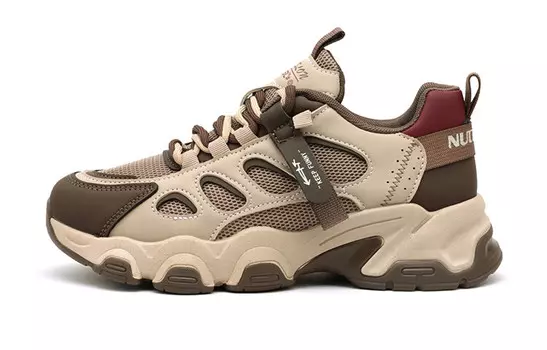 Кроссовки женские толстые низкие Cai Chi, хаки