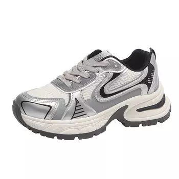 Кроссовки женские толстые низкие Cat Cooper, серебряный