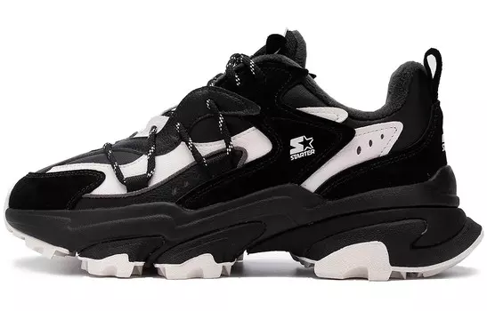 Кроссовки женские толстые низкие черно-белые Starter