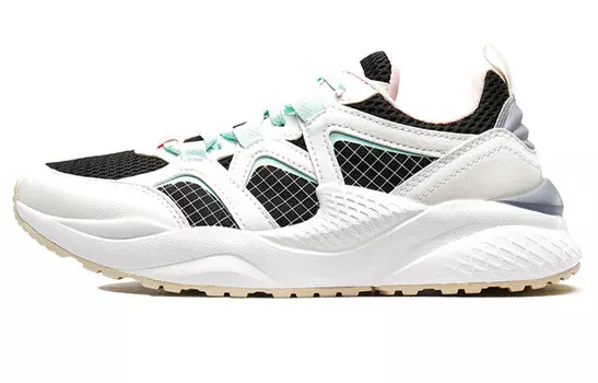 Кроссовки женские толстые низкие черные/белые Xtep