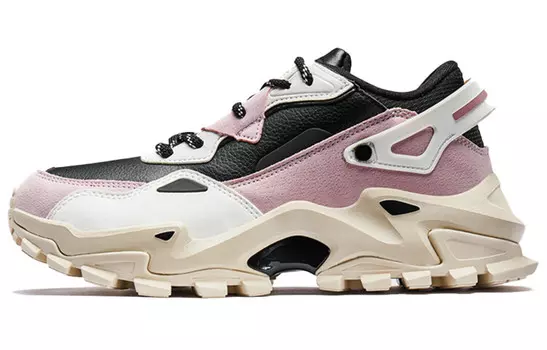 Кроссовки женские толстые низкие черные/розовые/красные Xtep