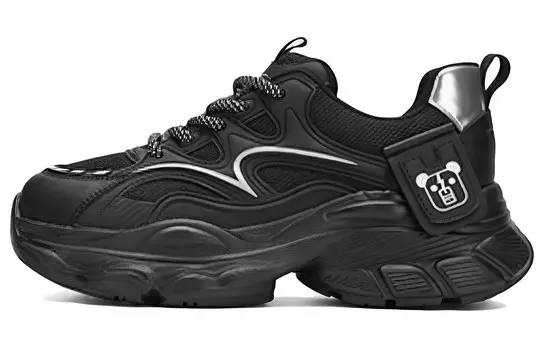 Кроссовки женские толстые низкие черный Aokang