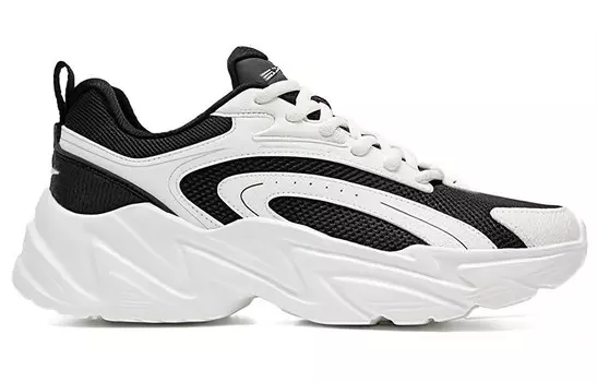 Кроссовки женские толстые низкие черный/белый Erke