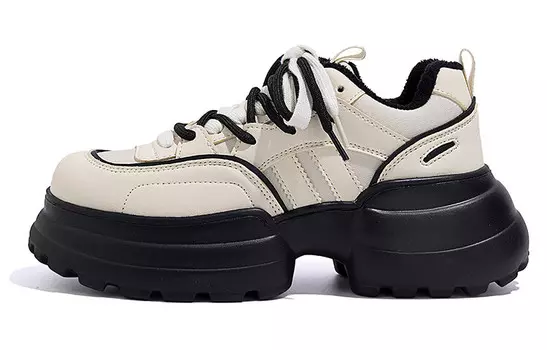 Кроссовки женские толстые низкие черный Huanqiu