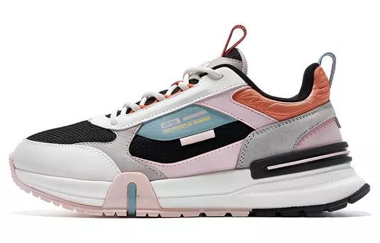 Кроссовки женские толстые низкие черный/розовый Qiaodan