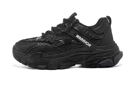 Кроссовки женские толстые низкие черный Warrior