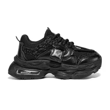 Кроссовки женские толстые низкие черный Warrior