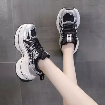 Кроссовки женские толстые низкие Cherry&Kalika, цвет Gray Black