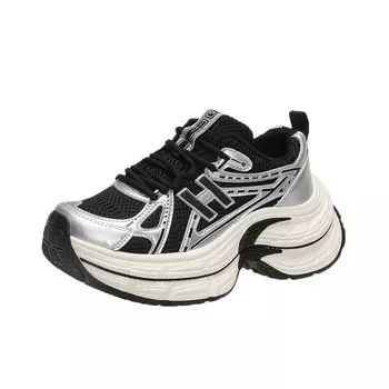 Кроссовки женские толстые низкие Cherry&Kalika, серый/красный