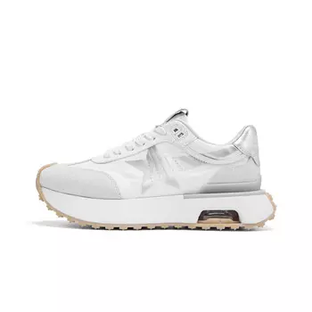 Кроссовки женские толстые низкие Cherykally, белый/зеленый