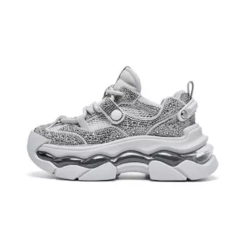 Кроссовки женские толстые низкие Cherykally, черный