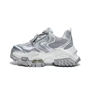 Кроссовки женские толстые низкие Cherykally, черный/белый