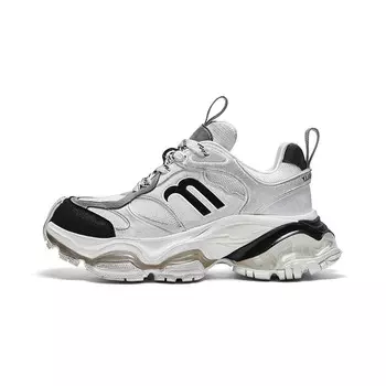 Кроссовки женские толстые низкие Cherykally, цвет White Gray