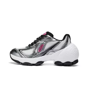 Кроссовки женские толстые низкие Cherykally, серебряный