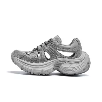 Кроссовки женские толстые низкие Cherykally, серый