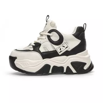 Кроссовки женские толстые низкие Chovo, белый/черный