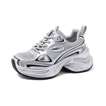 Кроссовки женские толстые низкие Comely, бежевый