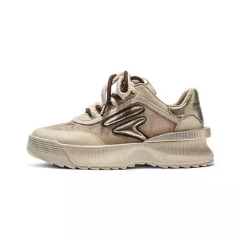 Кроссовки женские толстые низкие Coup De Foudre, цвет Apricot / pink