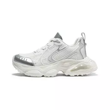 Кроссовки женские толстые низкие Coup De Foudre, цвет White/Silver