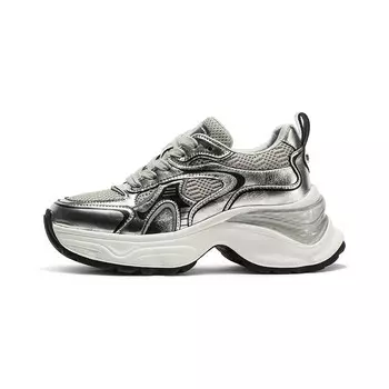 Кроссовки женские толстые низкие Coup De Foudre, хаки