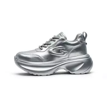 Кроссовки женские толстые низкие Coup De Foudre, серебряный