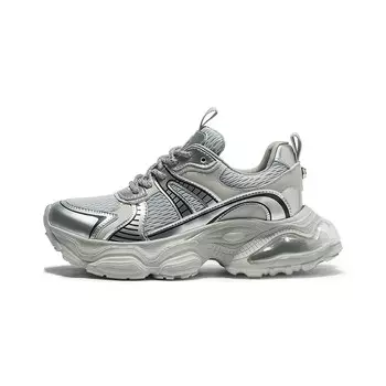 Кроссовки женские толстые низкие Coup De Foudre, цвет White/Silver