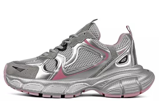 Кроссовки женские толстые низкие Craftsman Gang, серебряный