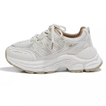 Кроссовки женские толстые низкие цвета хаки Warrior