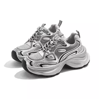 Кроссовки женские толстые низкие D:Fuse Scandinavia, цвет Silver (black)