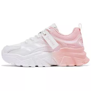Кроссовки женские толстые низкие Daphne, белый/розовый