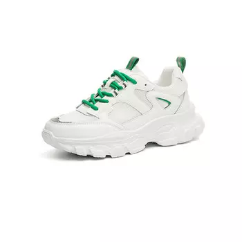 Кроссовки женские толстые низкие Daphne, бежевый/оранжевый