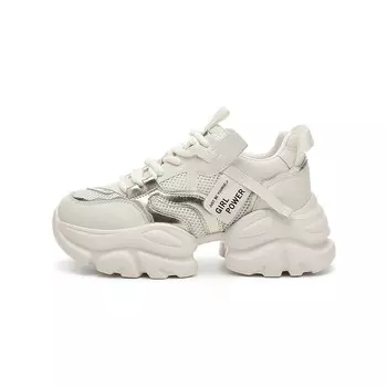 Кроссовки женские толстые низкие Daphne, цвет Black/Gold