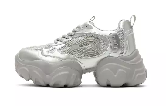 Кроссовки женские толстые низкие Daphne, цвет Lace design - Silver