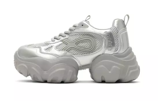 Кроссовки женские толстые низкие Daphne, цвет Lace design - Black