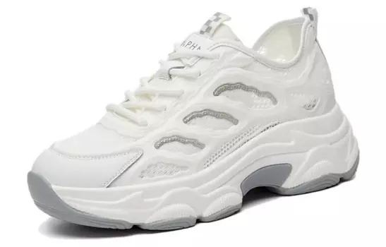 Кроссовки женские толстые низкие Daphne, цвет White Silver