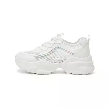 Кроссовки женские толстые низкие Daphne, серебряный