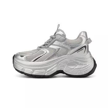 Кроссовки женские толстые низкие Daphne, серый/розовый